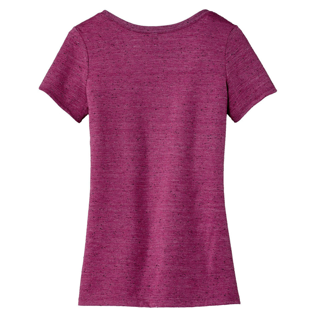 District Made Women's Pink Raspberry Textured Scoop Tee