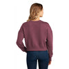 District Women's Heathered Loganberry Perfect Weight Fleece Cropped Crew