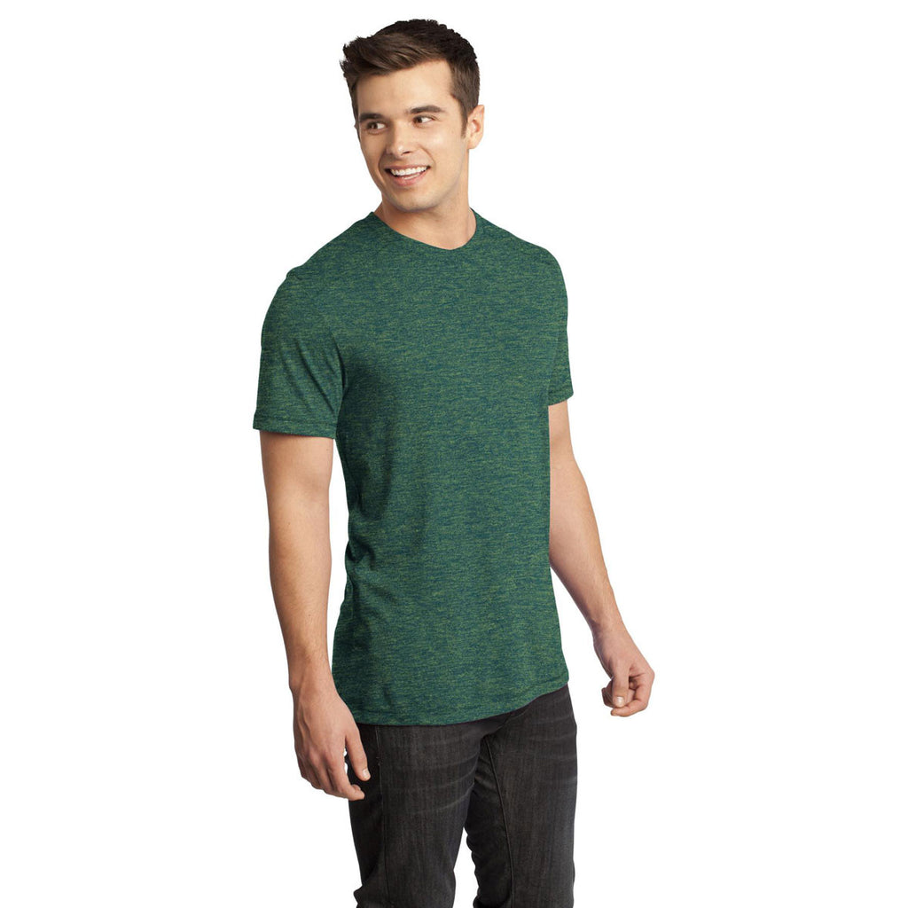 District Men's Green Gravel Gravel 50/50 Notch Crew Tee