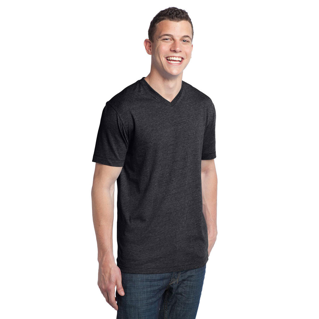 District Men's Charcoal Heather Tri-Blend V-Neck Tee