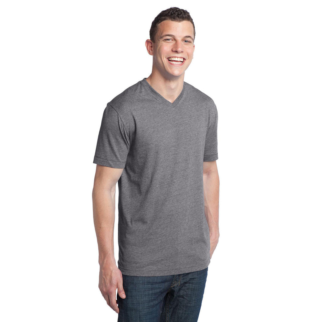 District Men's Grey Heather Tri-Blend V-Neck Tee