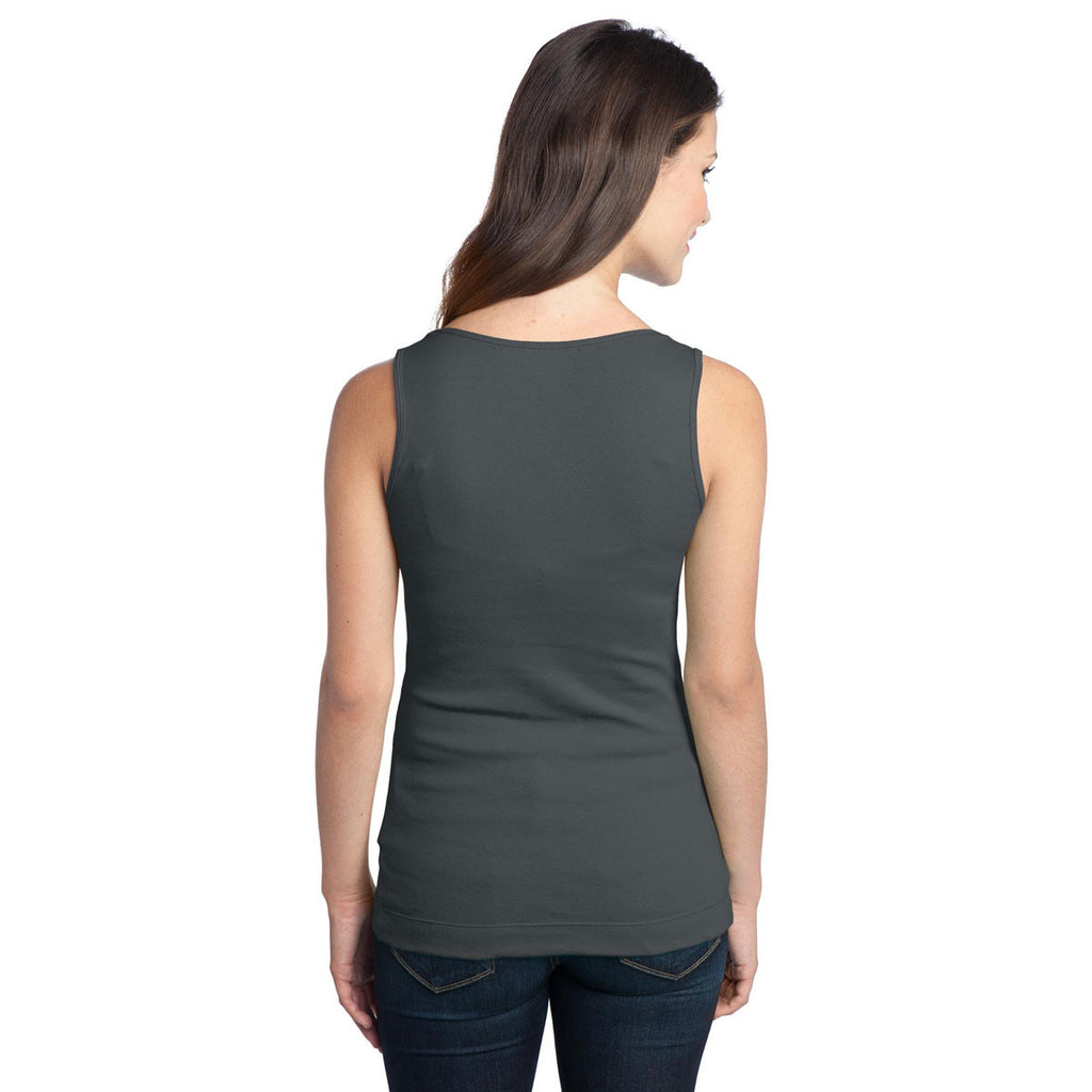 District Women's Charcoal 1x1 Rib Tank