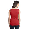 District Women's Cherry Red 1x1 Rib Tank