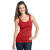 District Women's Cherry Red 1x1 Rib Tank