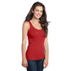 District Women's Cherry Red 1x1 Rib Tank