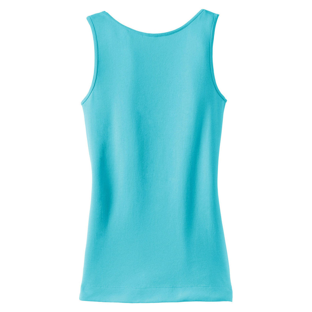 District Women's Fresh Aqua 1x1 Rib Tank