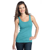 District Women's Fresh Aqua 1x1 Rib Tank