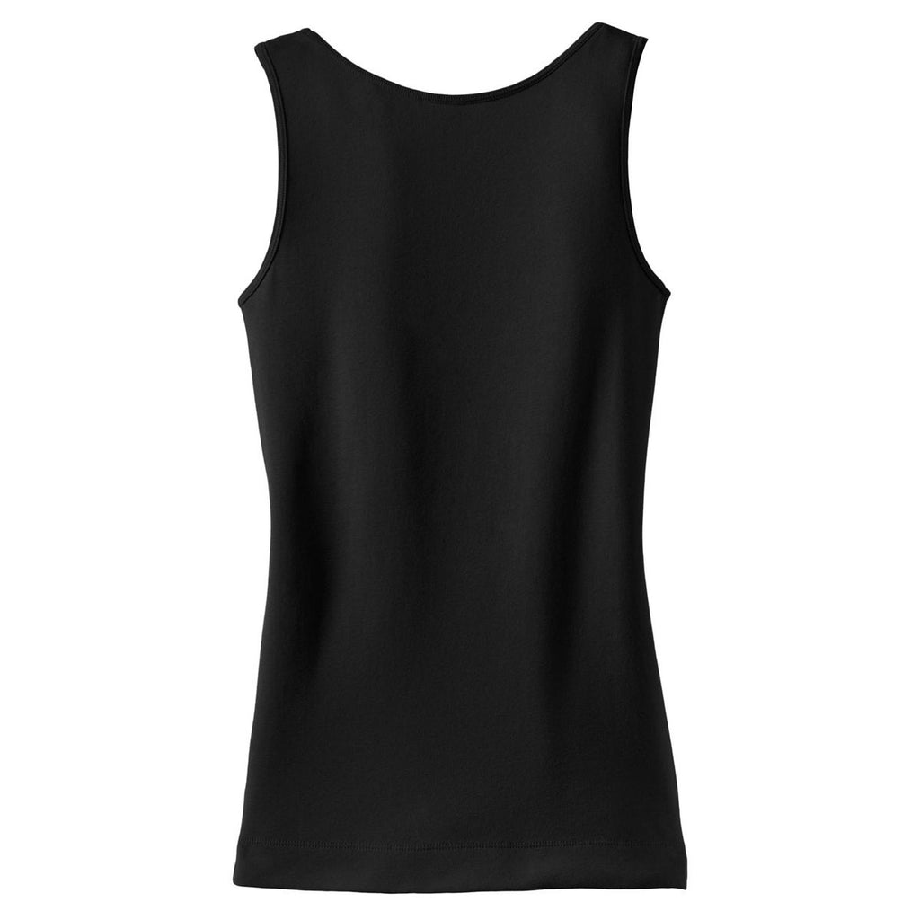 District Women's Jet Black 1x1 Rib Tank