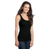 District Women's Jet Black 1x1 Rib Tank