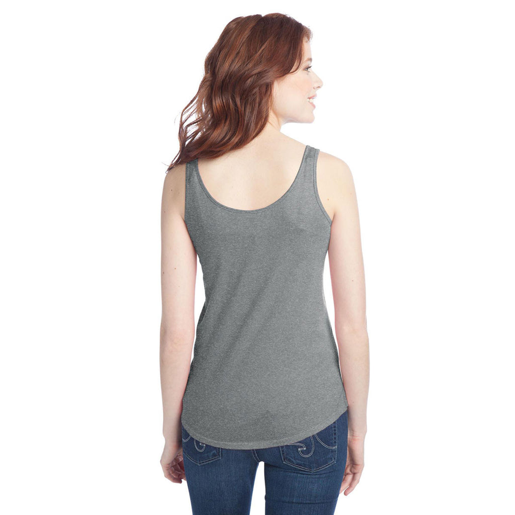 District Women's Heathered Steel Cotton Swing Tank