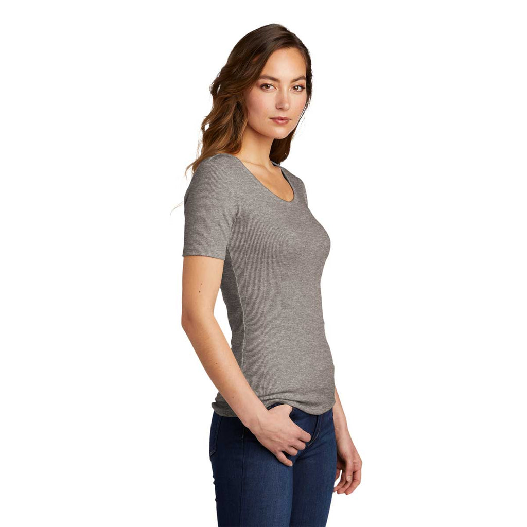 District Women's Grey Frost V.I.T. Rib Scoop Neck Tee