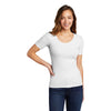 District Women's White V.I.T. Rib Scoop Neck Tee