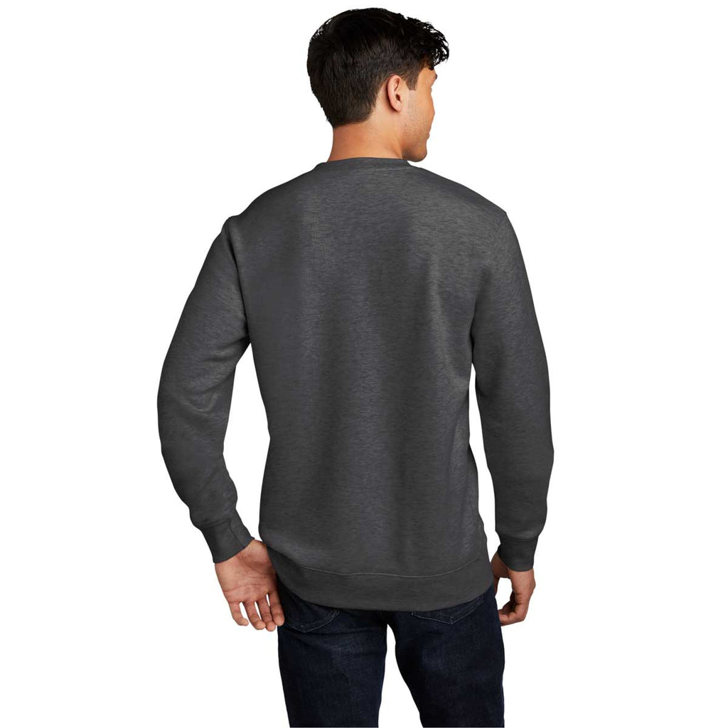 District Men's Heathered Charcoal V.I.T. Fleece Crew