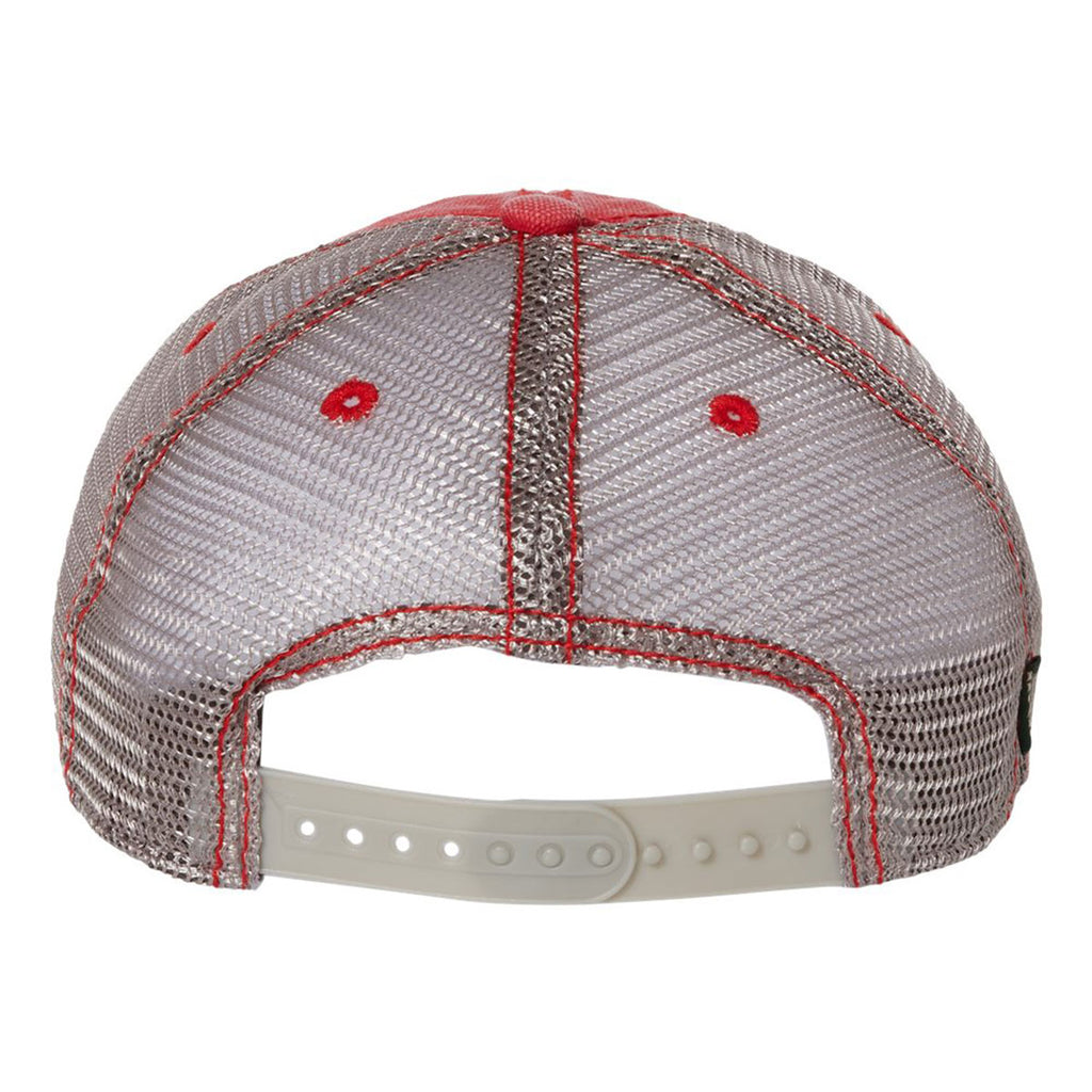 Legacy Scarlet Red/Grey Dashboard Trucker Cap