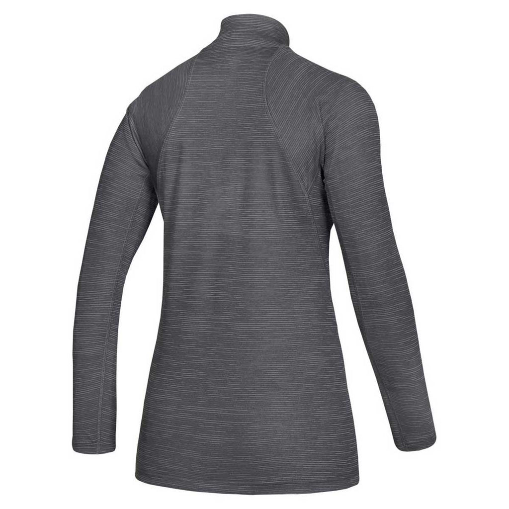 adidas Women's Grey Five Melange/White Game Mode Performance Quarter Zip