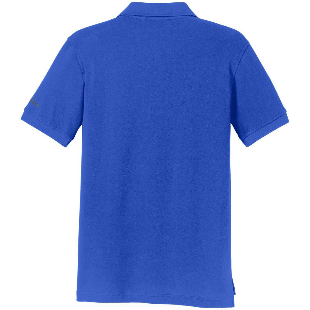 Eddie Bauer Men's Brilliant Blue Cotton Pique Polo