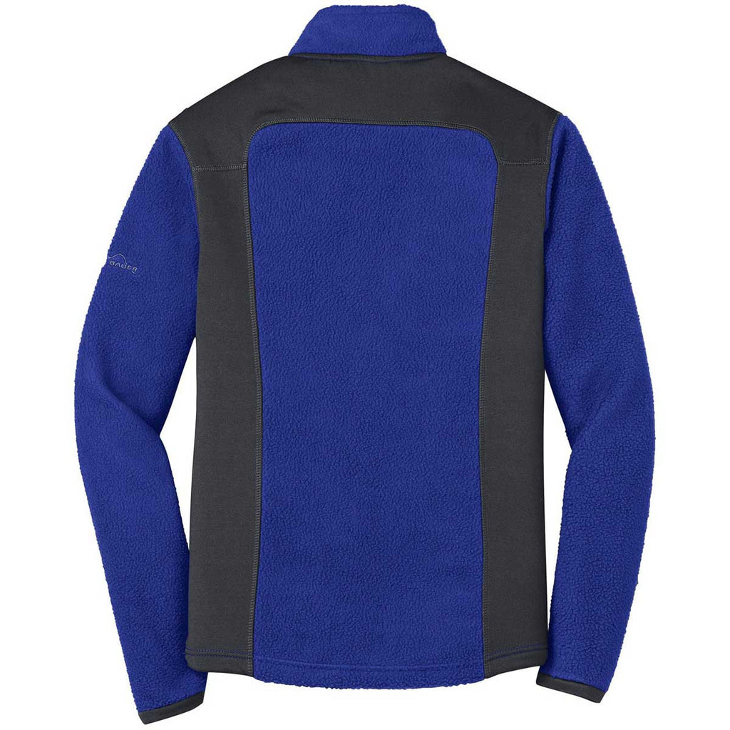 Eddie Bauer Men's Sapphire/Grey Steel Full-Zip Sherpa Fleece Jacket