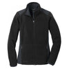 Eddie Bauer Women's Black/Grey Steel Full-Zip Sherpa Fleece Jacket