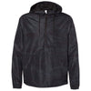 Independent Trading Co. Unisex Black Camo Lightweight Windbreaker Pullover