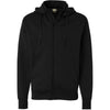Independent Trading Co. Men's Black Poly-Tech Hooded Full-Zip Sweatshirt