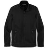 Port Authority Men's Deep Black Grid Fleece Jacket