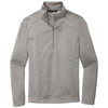 Port Authority Men's Gusty Grey Heather Diamond Fleece Quarter Zip Pullover