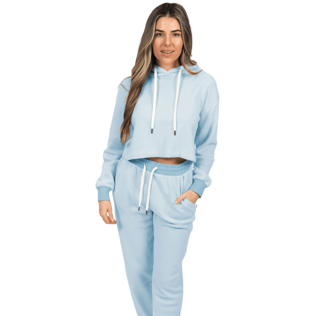 Feat Women's BurrBlue BlanketBlend Crop Hoodie