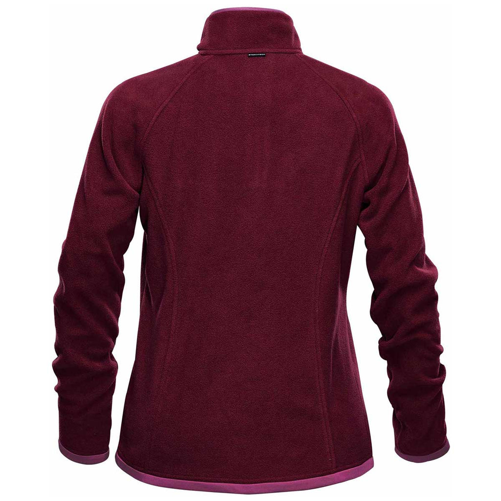 Stormtech Women's Burgundy/Rose Shasta Tech Fleece Quarter Zip