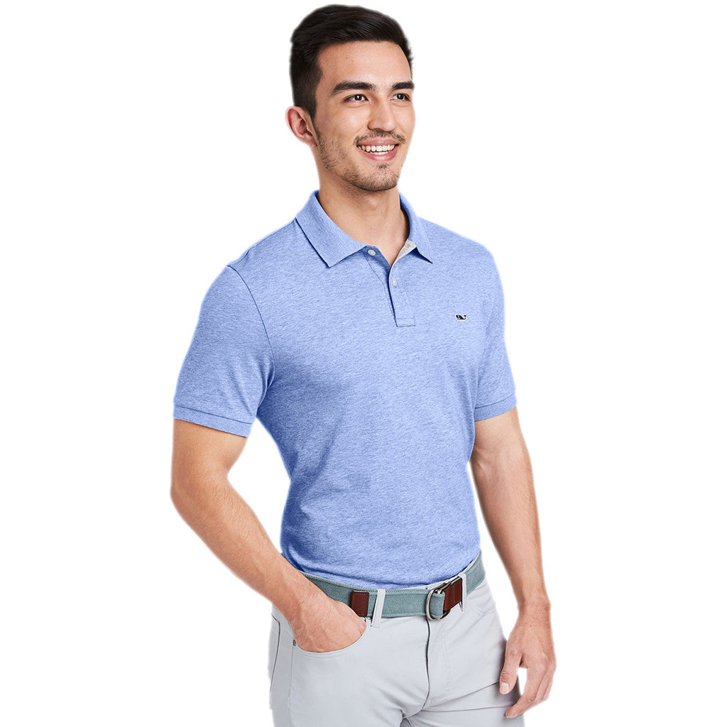 Vineyard Vines Men's Tide Blue Edgartown Pique Polo