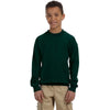 Gildan Youth Forest Green Heavy Blend 8 oz. 50/50 Fleece Crew