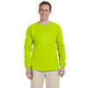 Gildan Men's Safety Green Ultra Cotton Long Sleeve T-Shirt