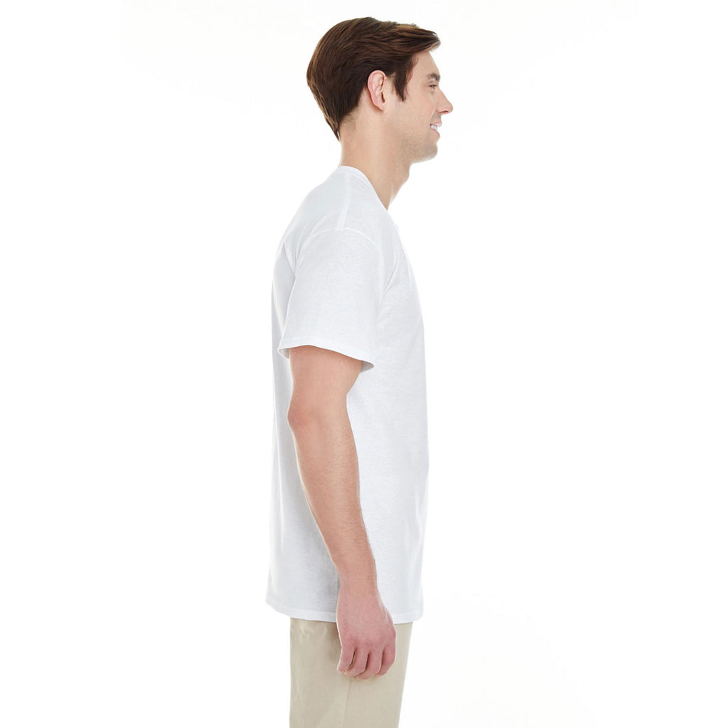 Gildan Men's White Heavy Cotton 5.3 oz. Pocket T-Shirt