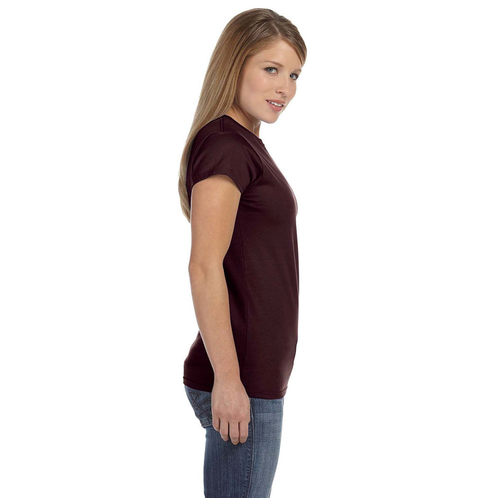 Gildan Women's Dark Chocolate Softstyle 4.5 oz. Fitted T-Shirt