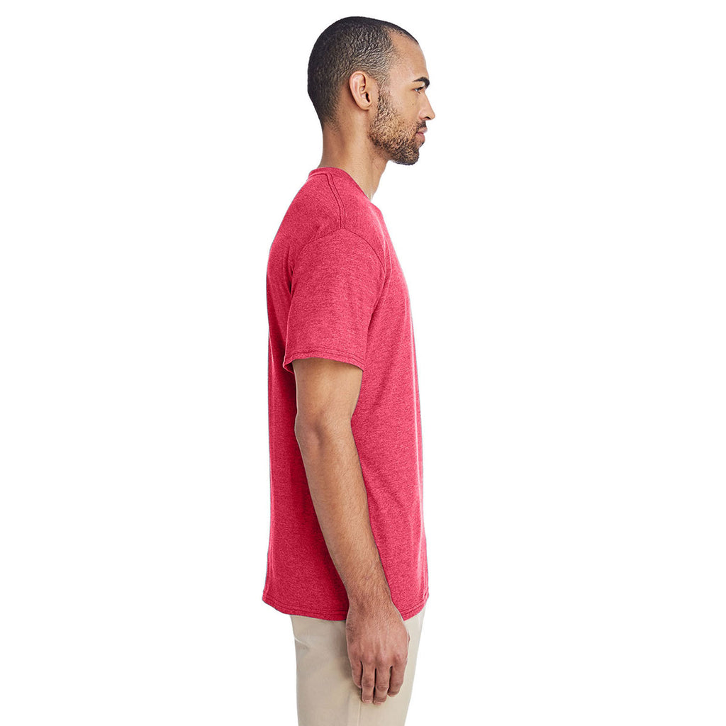 Gildan Unisex Heather Sport Scarlet Red 5.5 oz. 50/50 T-Shirt