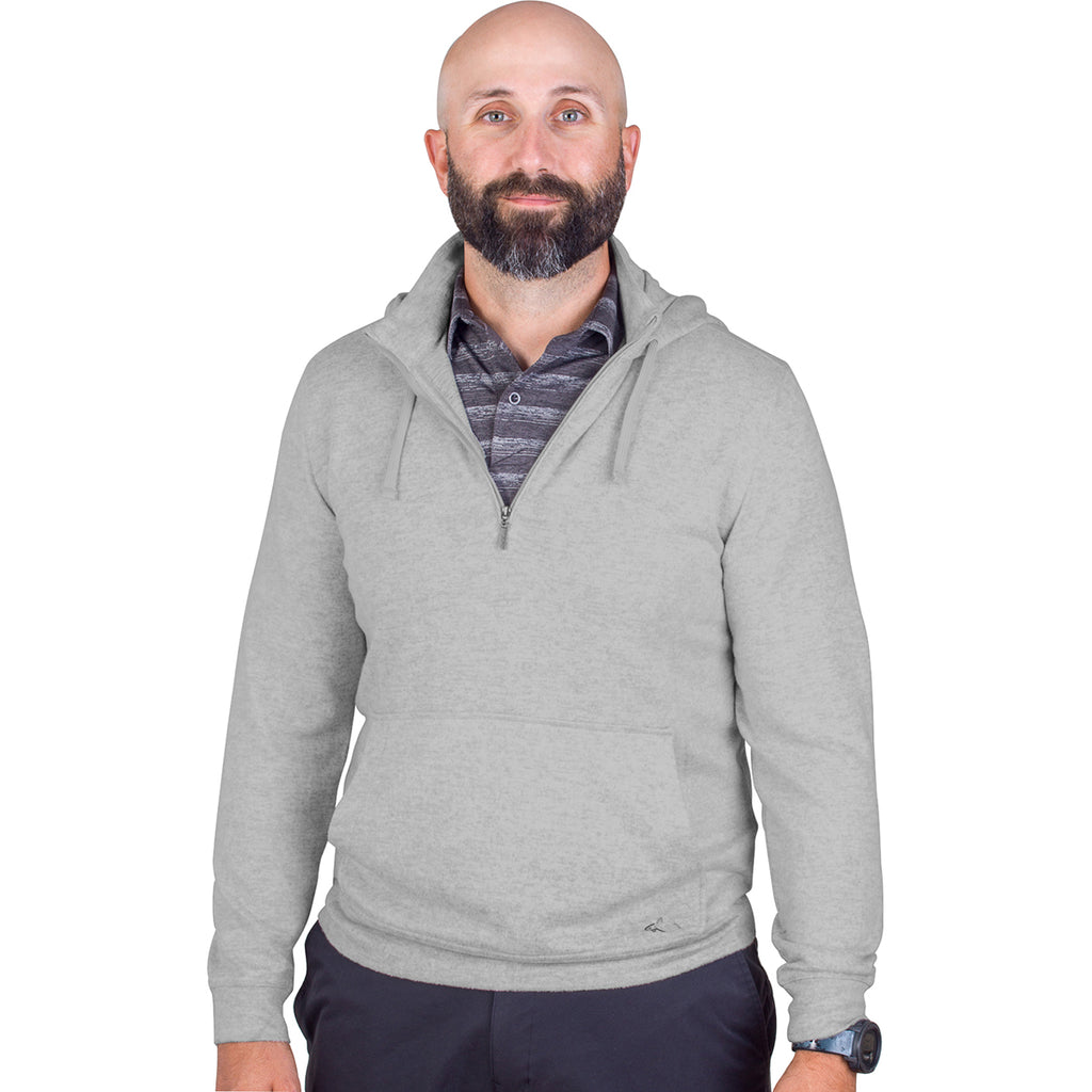 Greg Norman Men's Grey/Heather Lab 1/4 Zip Hoodie