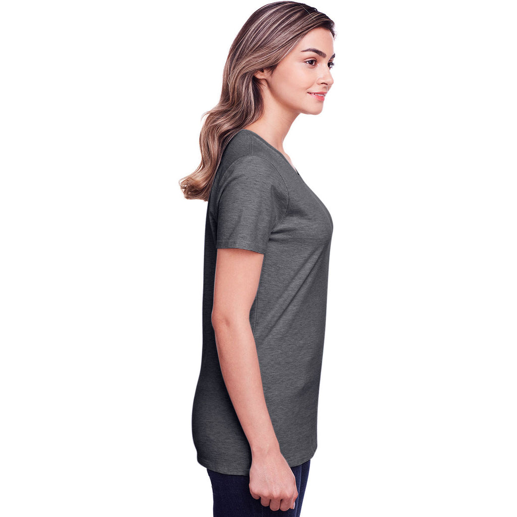 Fruit of the Loom Women's Charcoal Heather ICONIC T-Shirt