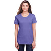 Fruit of the Loom Women's Retro Heather Purple ICONIC T-Shirt