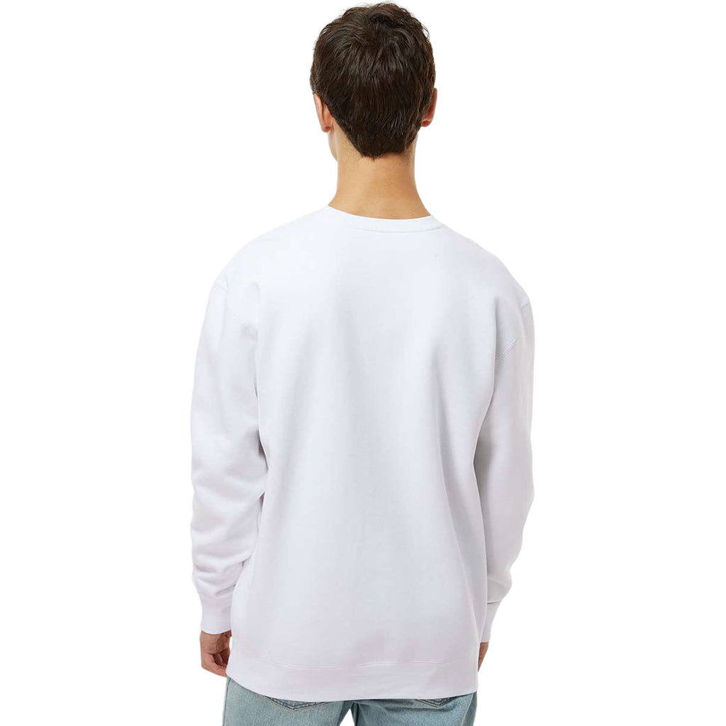 Independent Trading Co. Men's White Heavyweight Crewneck Sweatshirt