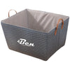 Brown Sturdy Large Fabric Foldable Organizing Basket Bin