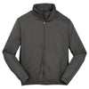 Port Authority Men's Battleship Grey/Black Core Colorblock Wind Jacket