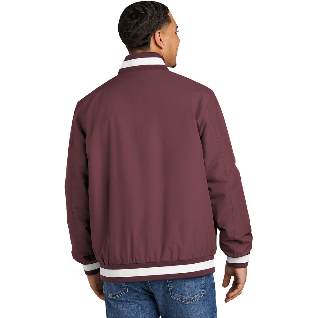 Sport-Tek Men's Maroon Insulated Varsity Jacket