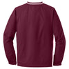 Sport-Tek Men's Maroon/White Tipped V-Neck Raglan Wind Shirt