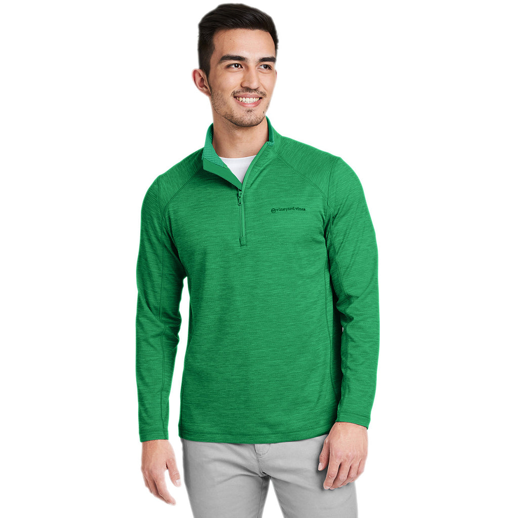 Vineyard Vines Men's Collegiate Green Sankaty Quarter-Zip Pullover