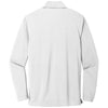 Port Authority Men's White Dry Zone UV Micro-Mesh Long Sleeve Polo