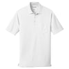 Port Authority Men's White Dry Zone UV Micro-Mesh Pocket Polo