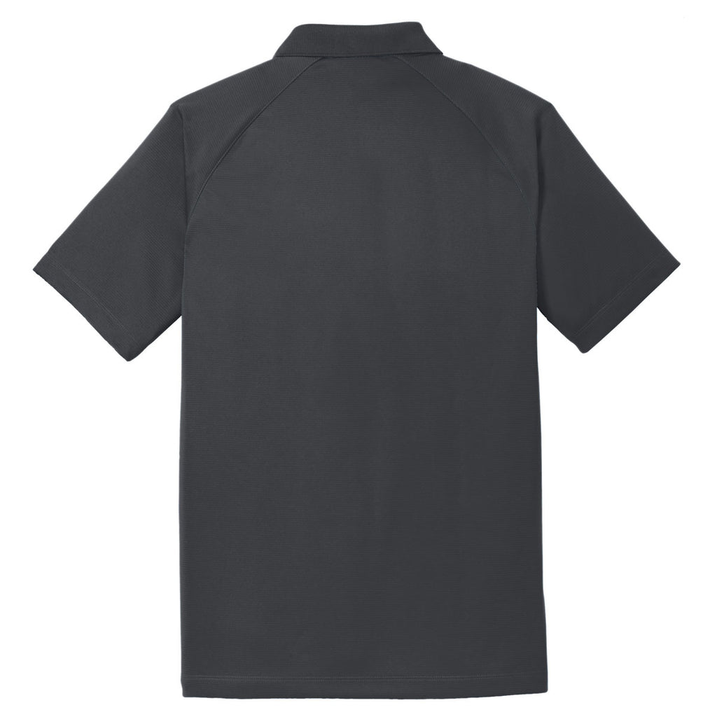 Port Authority Men's Battleship Grey Crossover Raglan Polo