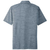 Port Authority Men's Regatta Blue/Gusty Grey Stretch Heather Polo