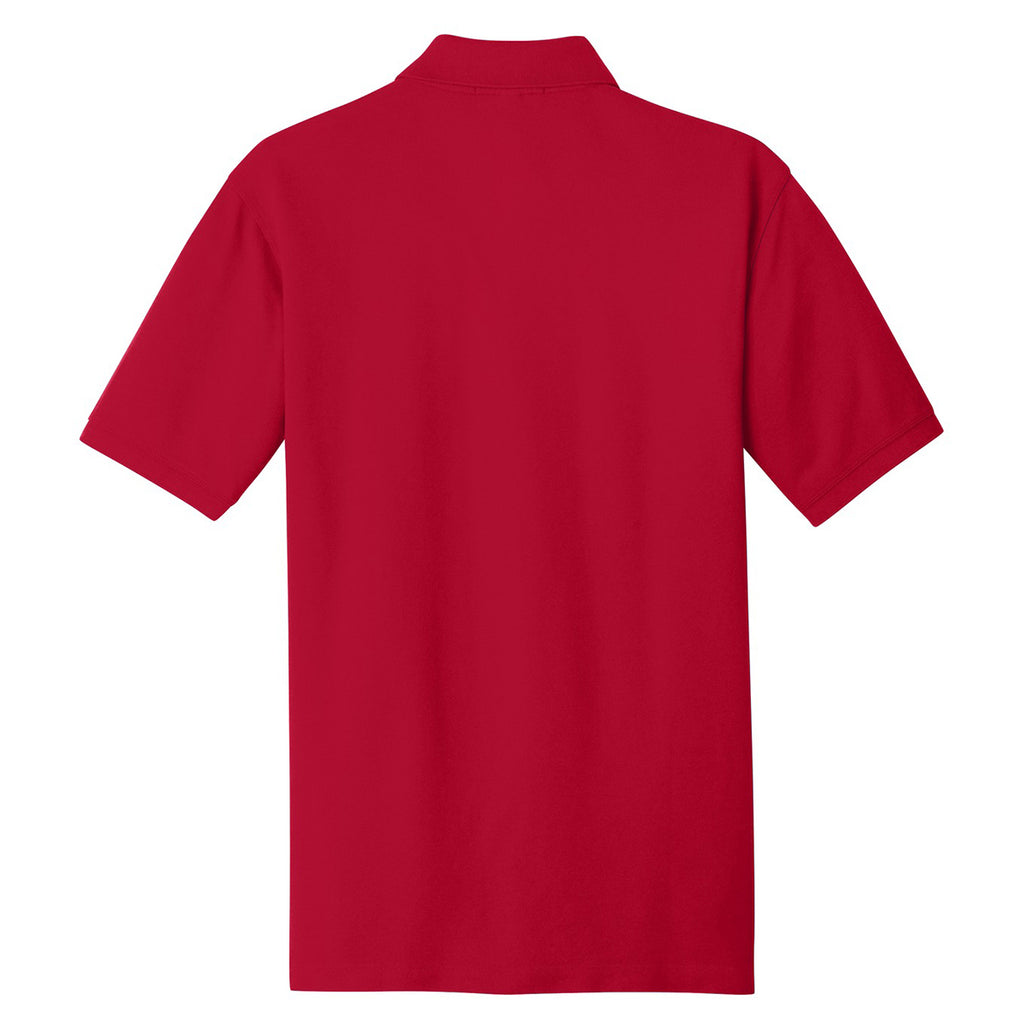 Port Authority Men's Apple Red Ezcotton Polo