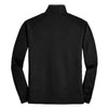 Port Authority Men's Black/Iron Grey Vertical Texture 1/4-Zip Pullover