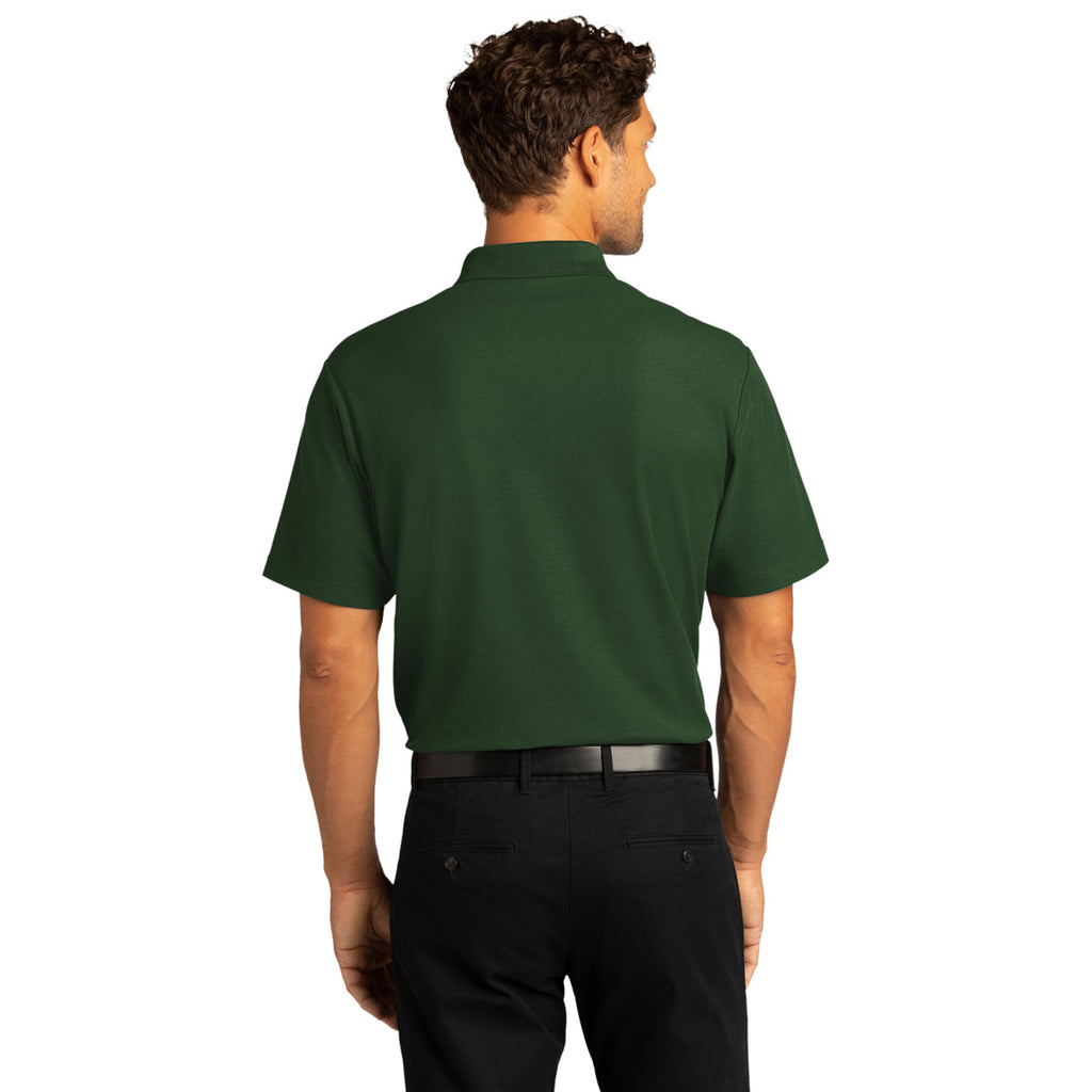 Port Authority Men's Dark Green SuperPro React Polo